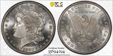 1880-S $1 MS67+