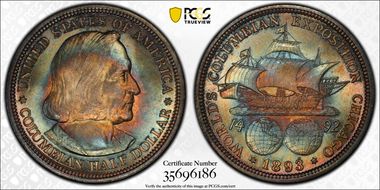1893 50C Columbian MS67+