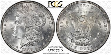 1888 $1 MS66+