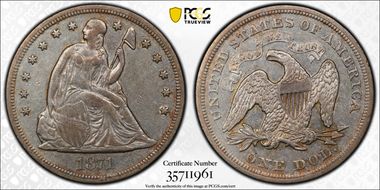 1871 $1 XF45