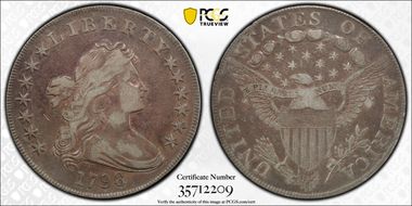 1798 $1 Large Eagle VF30