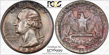 1957 25C Type B Reverse, FS-901 MS66