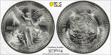 1987-Mo Onza Libertad Ag - DDO MS68