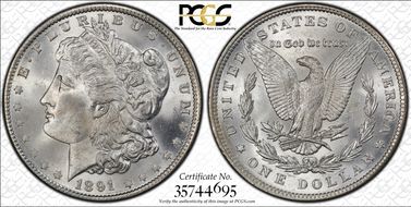 1891 $1 MS65