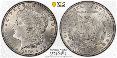 1883 $1 MS63
