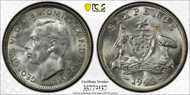 1943-D 6D KM-38  Ag MS65