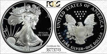1989-S $1 Silver Eagle PR68DCAM