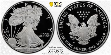 2007-W $1 Silver Eagle PR69DCAM