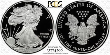 2015-W $1 Silver Eagle PR69DCAM