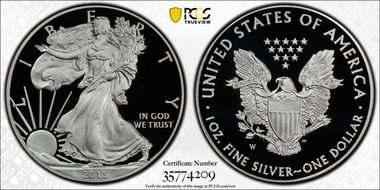 2015-W $1 Silver Eagle PR69DCAM