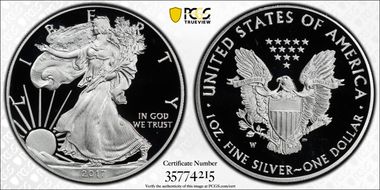 2017-W $1 Silver Eagle PR69DCAM
