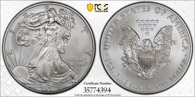 2011 $1 Silver Eagle 25th Anniversary Set MS69