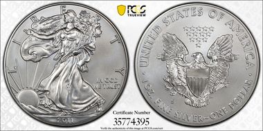 2011-S $1 Silver Eagle 25th Anniversary Set MS69