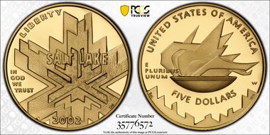 2002-W $5 Salt Lake City PR70DCAM