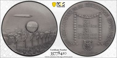 1909 Medal  Kaiser-327 Ag/Cu Matte SP66