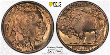 1913-D 5C Type 2 MS67