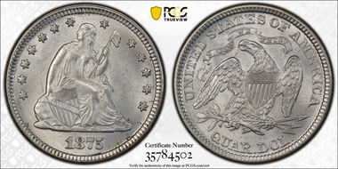 1875 25C MS64