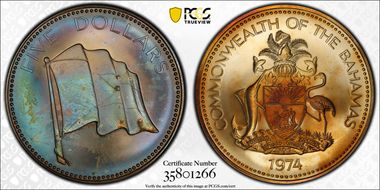 1974-FM $5 MS66