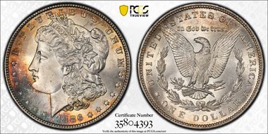 1886 $1 MS67+