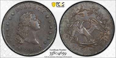 1794 $1 AU55+ 