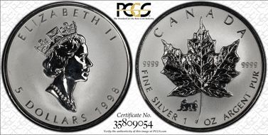 1998 $5 ML Tiger Privy SP67