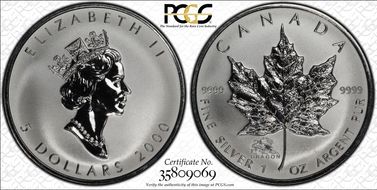 2000 $5 ML Dragon Privy SP68