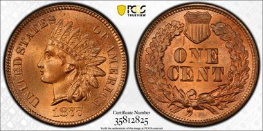 1877 1C MS65RD