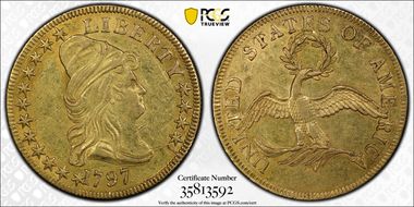 1797 $10 Small Eagle AU55