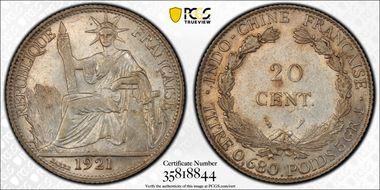 1921-A 20C Lec-221 AU58