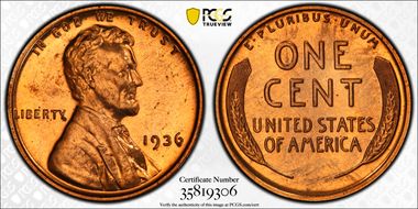 1936 1C Brilliant PR65RD