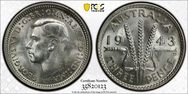 1943-D 3D KM-37  Ag MS65