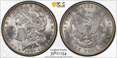 1891 $1 MS65+