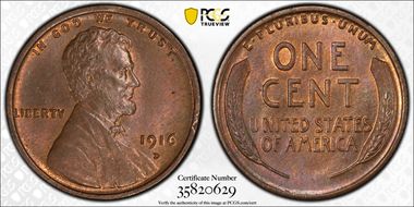1916-D 1C MS65BN