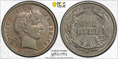 1903-O 10C AU53