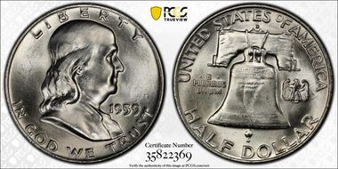 1959-D 50C MS65+ FBL