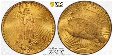 1924 $20 MS66+