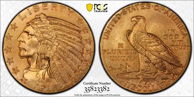 1915 $5 MS65
