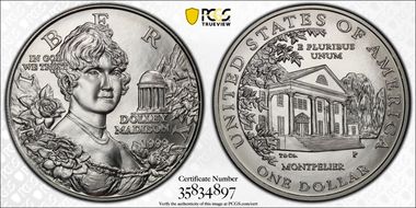 1999-P $1 Dolley Madison MS69