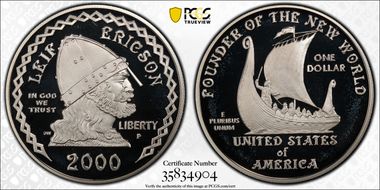 2000-P $1 Leif Ericson PR69DCAM