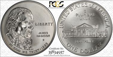 1993-D $1 Madison MS69