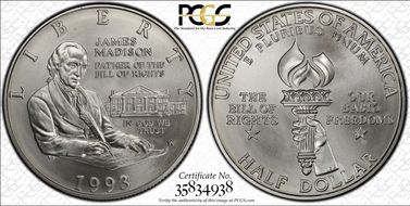 1993-W 50C Madison MS69