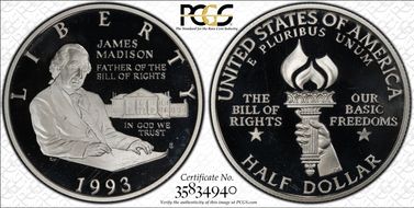 1993-S 50C Madison PR67DCAM