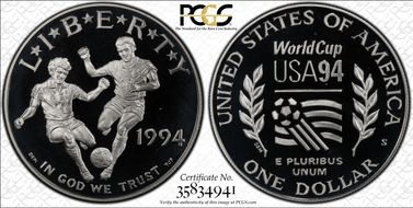 1994-S $1 World Cup PR69DCAM