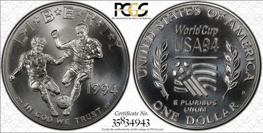 1994-D $1 World Cup MS69