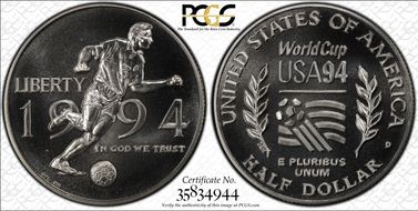 1994-D 50C World Cup MS69