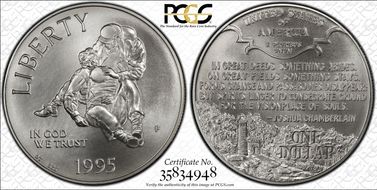 1995-P $1 Civil War MS69