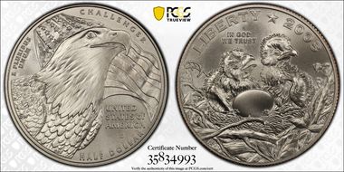 2008-S 50C Bald Eagle MS70
