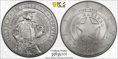 2015-P $1 U.S. Marshals Service MS70