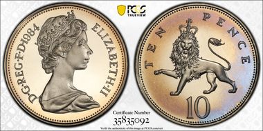 1984 10p S-F2 PR68DCAM