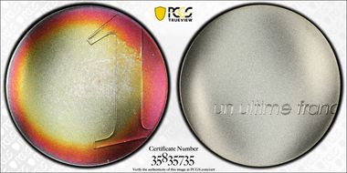 2001 1 Fr The Last Franc/Ag KM-1290 SP69